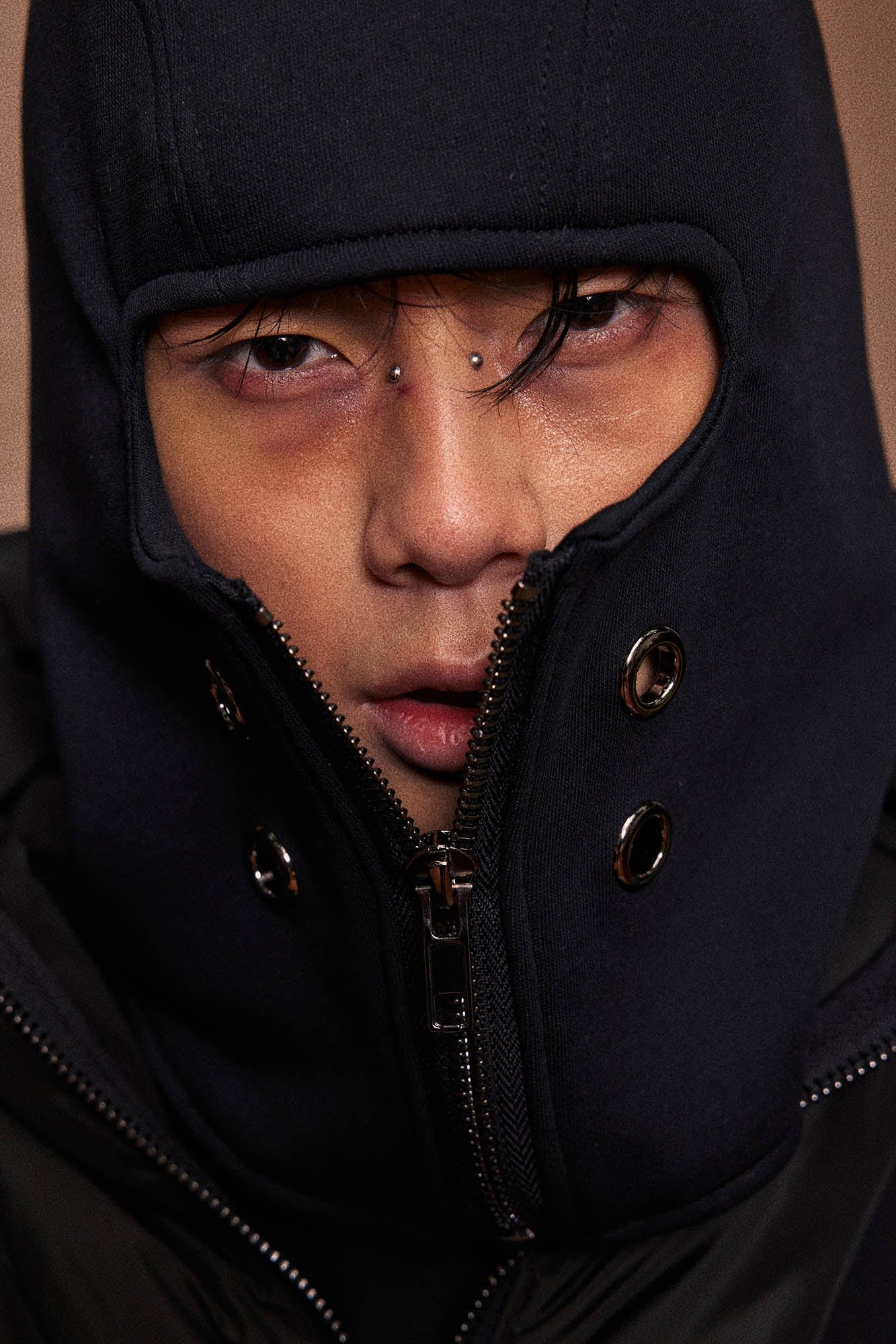 KADAKADA Zippered Grommet Balaclava