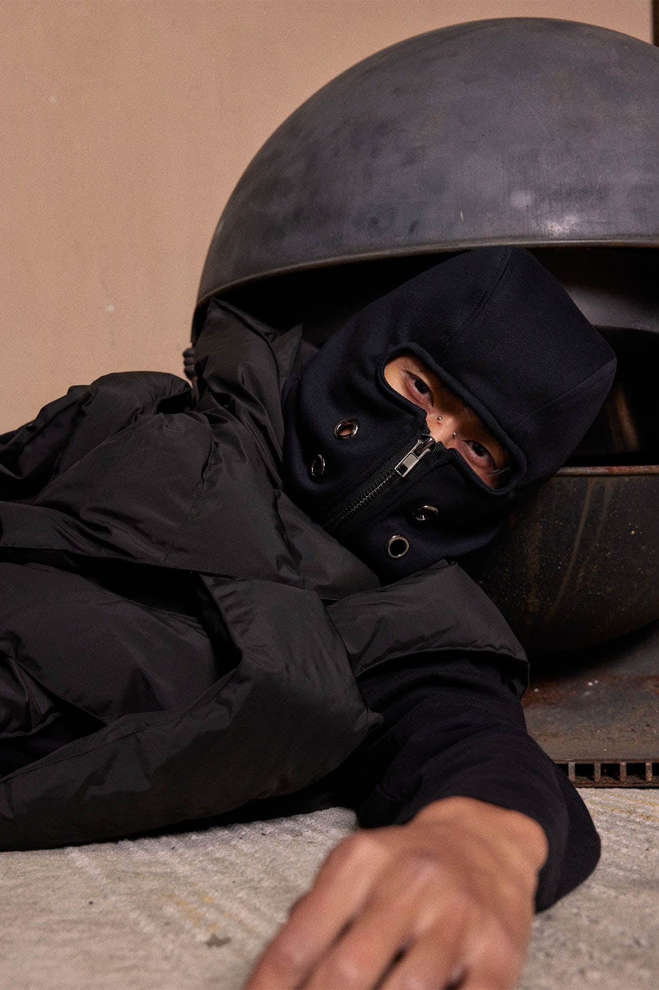 KADAKADA Zippered Grommet Balaclava