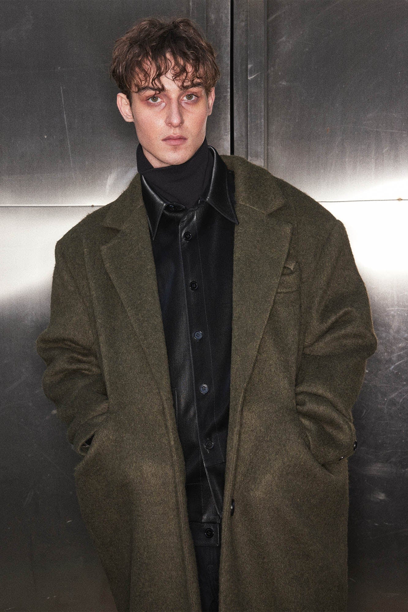 KADAKADA Wool-Blended Oversized Long Coat