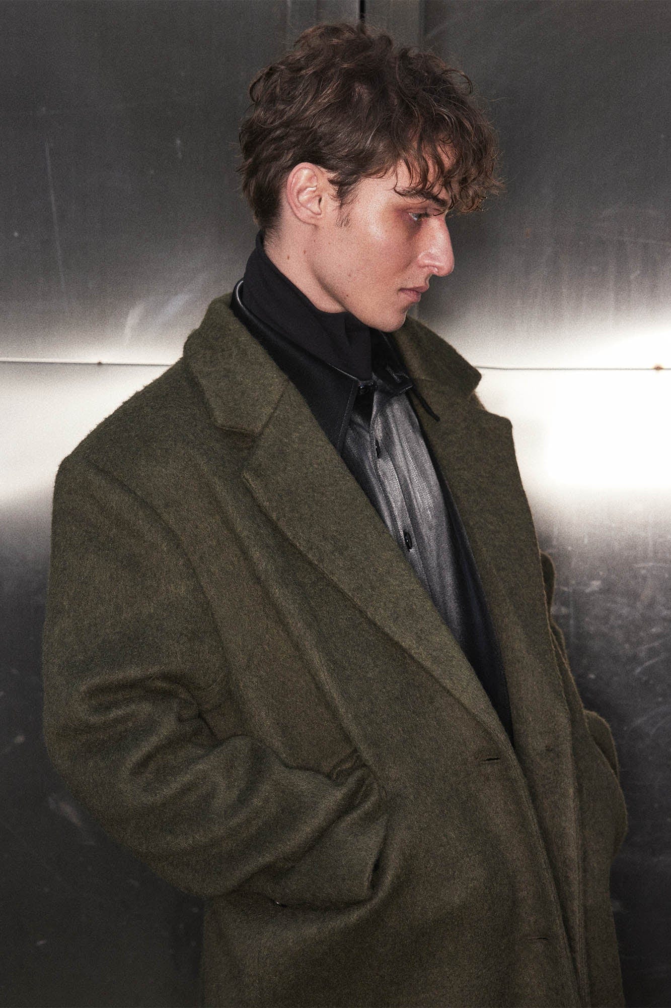 KADAKADA Wool-Blended Oversized Long Coat