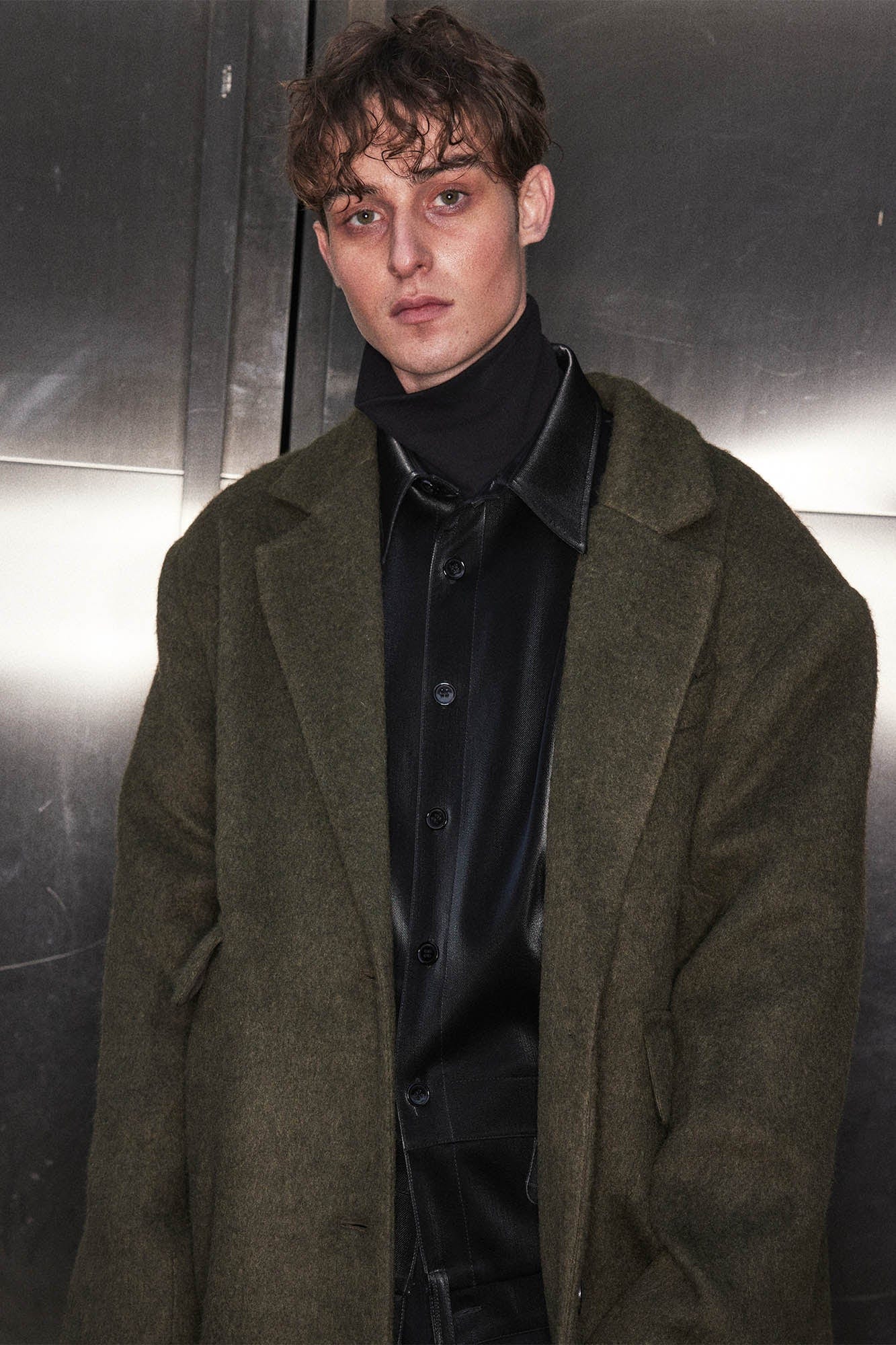 KADAKADA Wool-Blended Oversized Long Coat