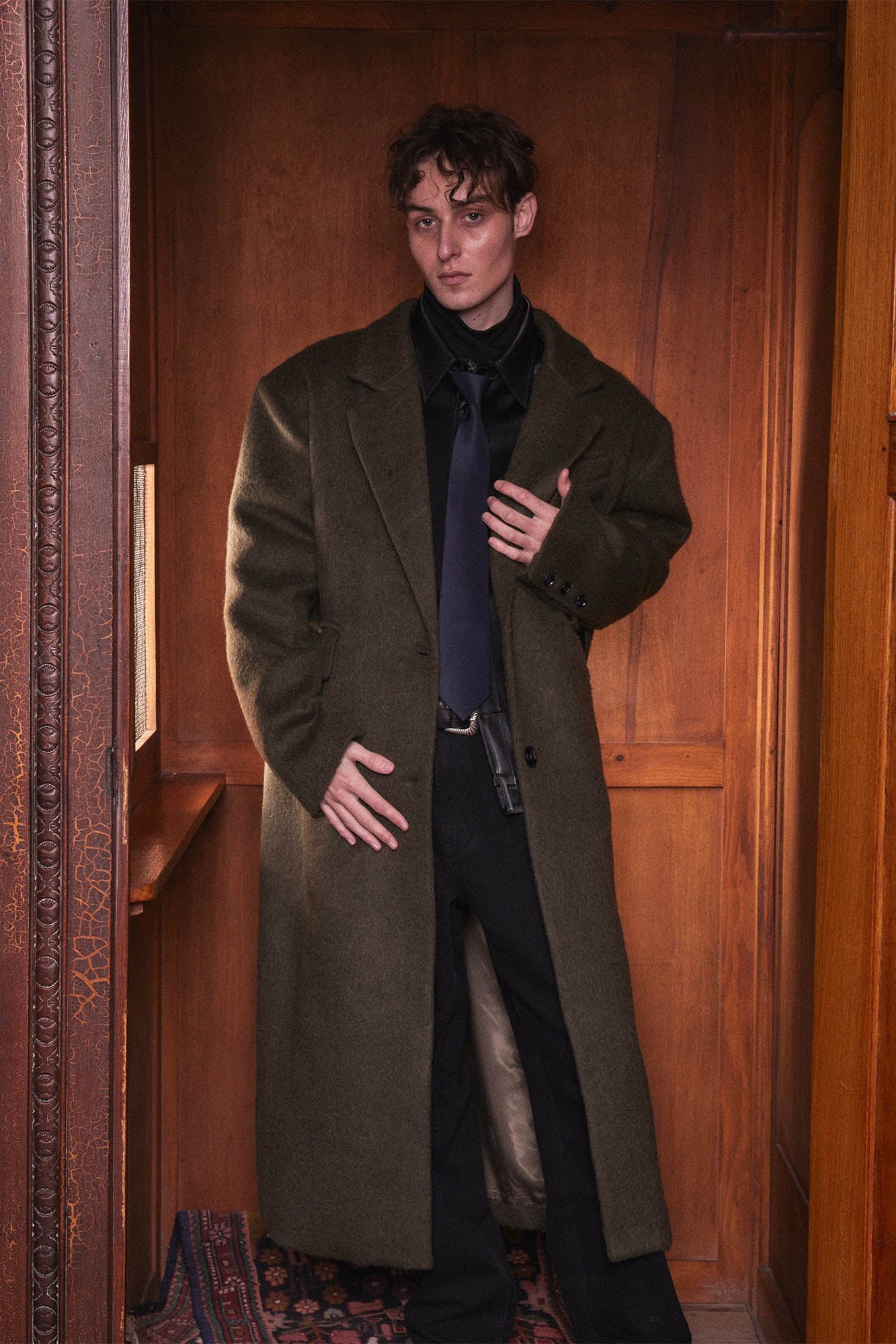 KADAKADA Wool-Blended Oversized Long Coat