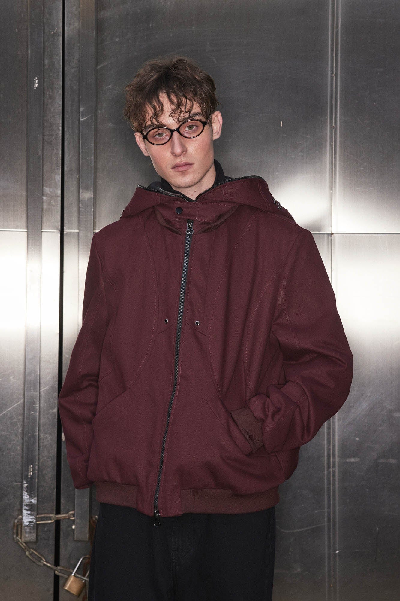 KADAKADA Cat Ears Perforated Hooded Jacket