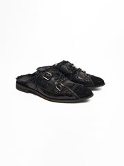 RICHILL Turkish Cowhide Brogue Monk Mule Loafers
