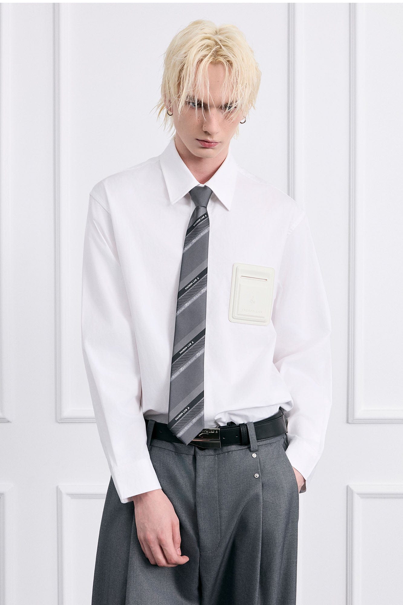 FACEONLAB Slanted Striped Zip Tie