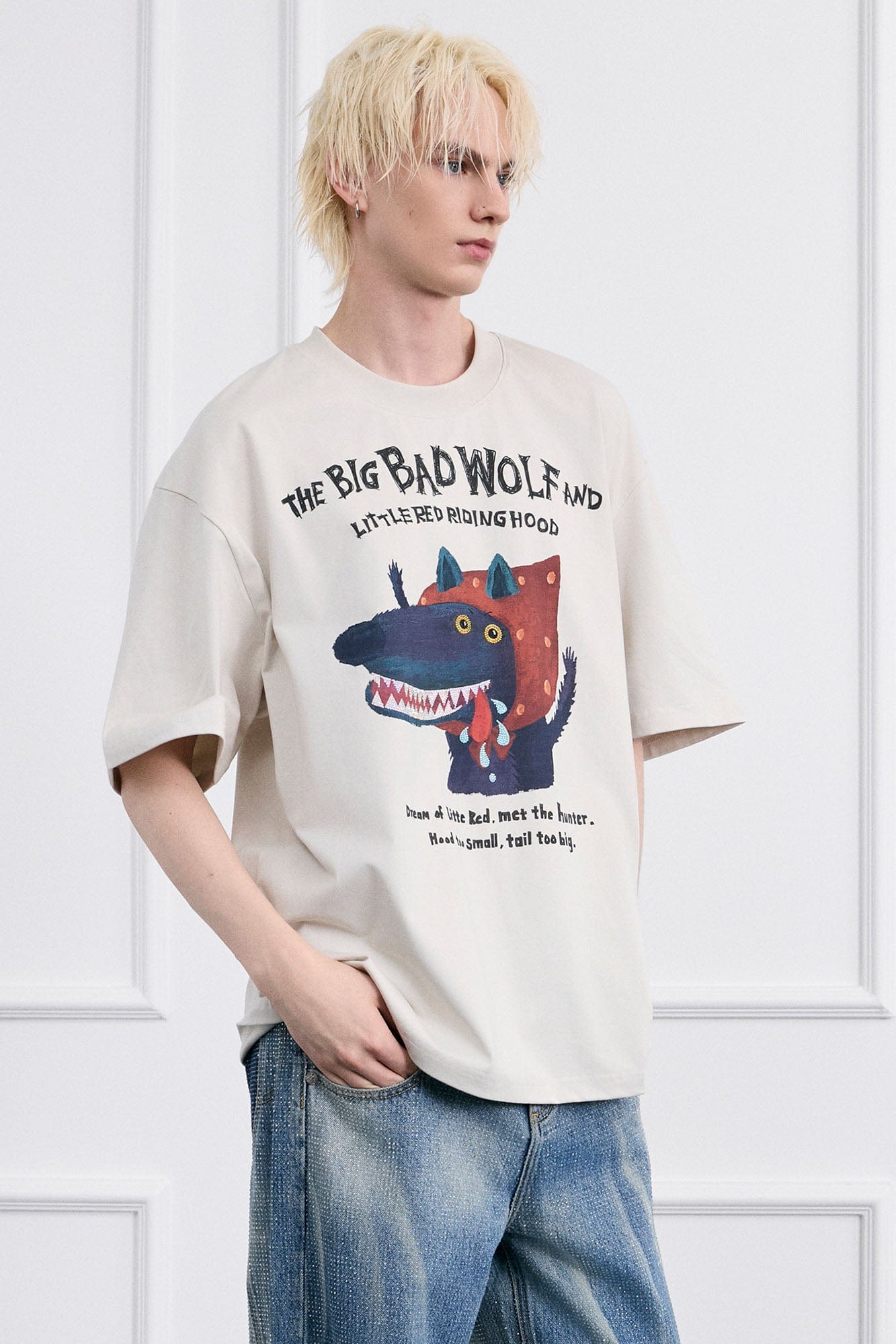 FACEONLAB Big Bad Wolf Oversized T-Shirt