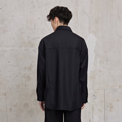 FACEONLAB Pinstriped Rivet Diamond Shirt