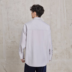 FACEONLAB Pinstriped Rivet Diamond Shirt