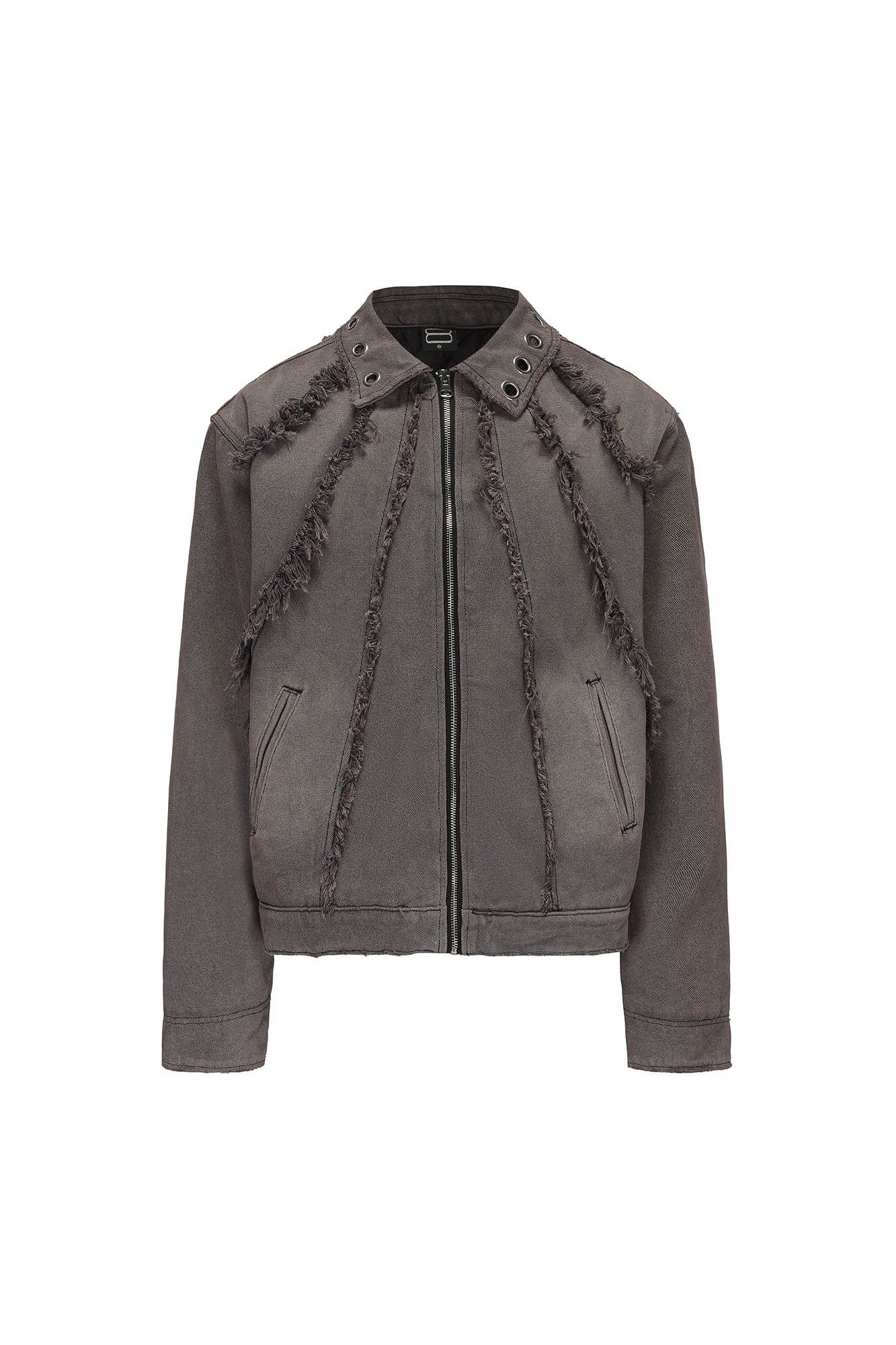 BLACK8MOB Deconstructed Frayed Jacket