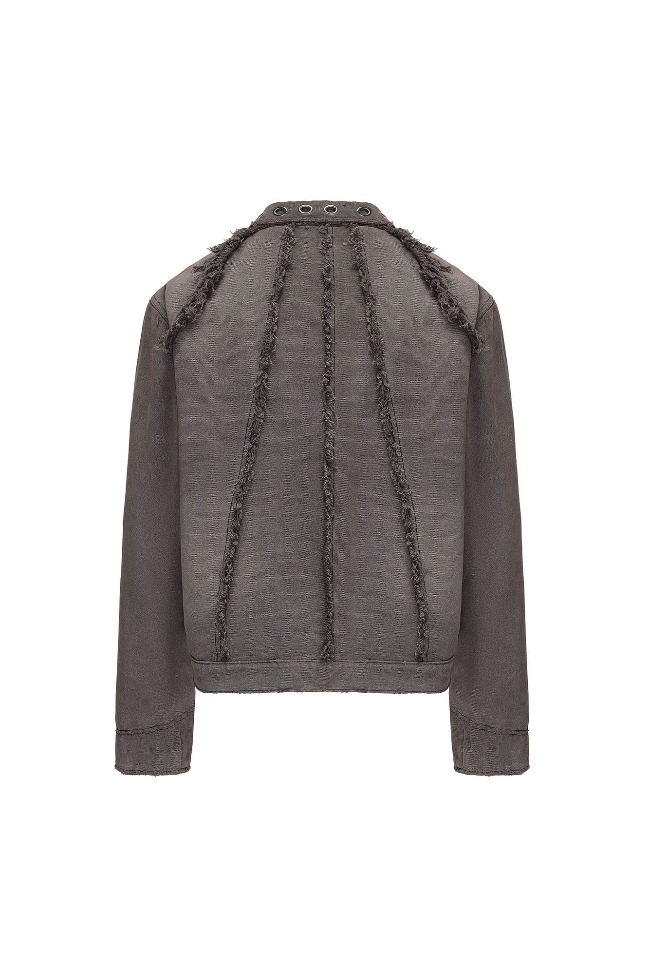 BLACK8MOB Deconstructed Frayed Jacket