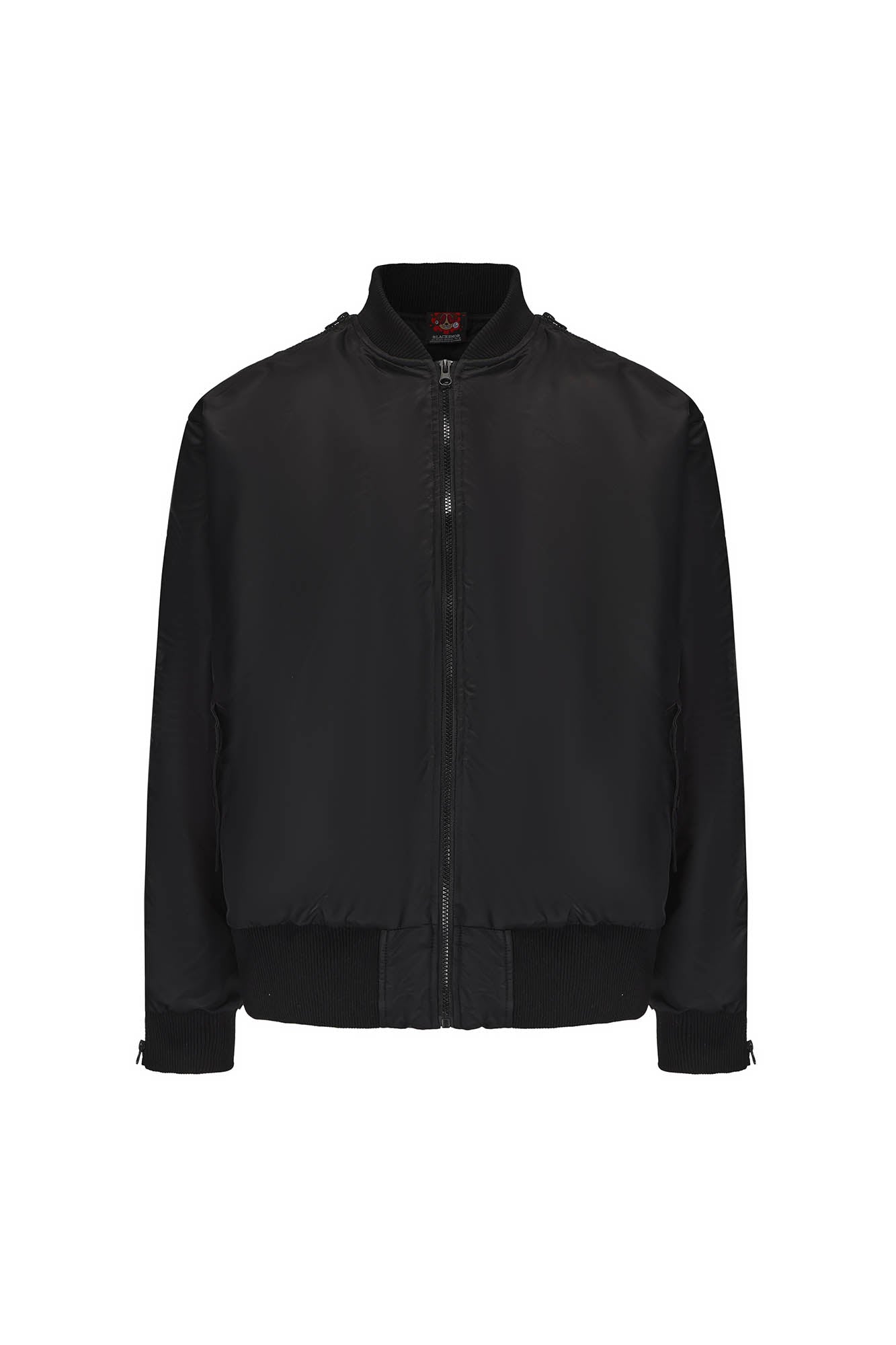 BLACK8MOB Retro Distressed Camo Panel Bomber Jacket