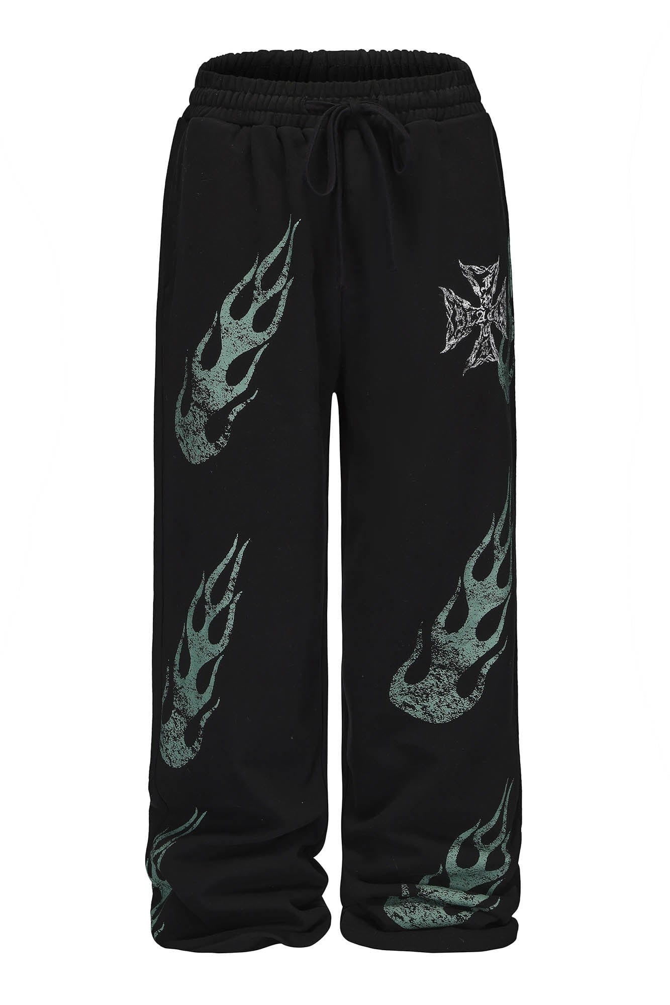 BLACK8MOB Flame Graphics Sweatpants