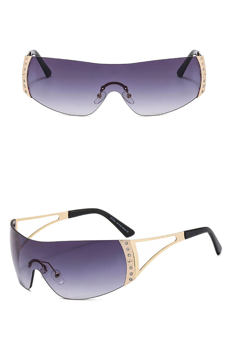 DAMAGE ASIA OPTICALS Rhinestone Frameless Sunglasses
