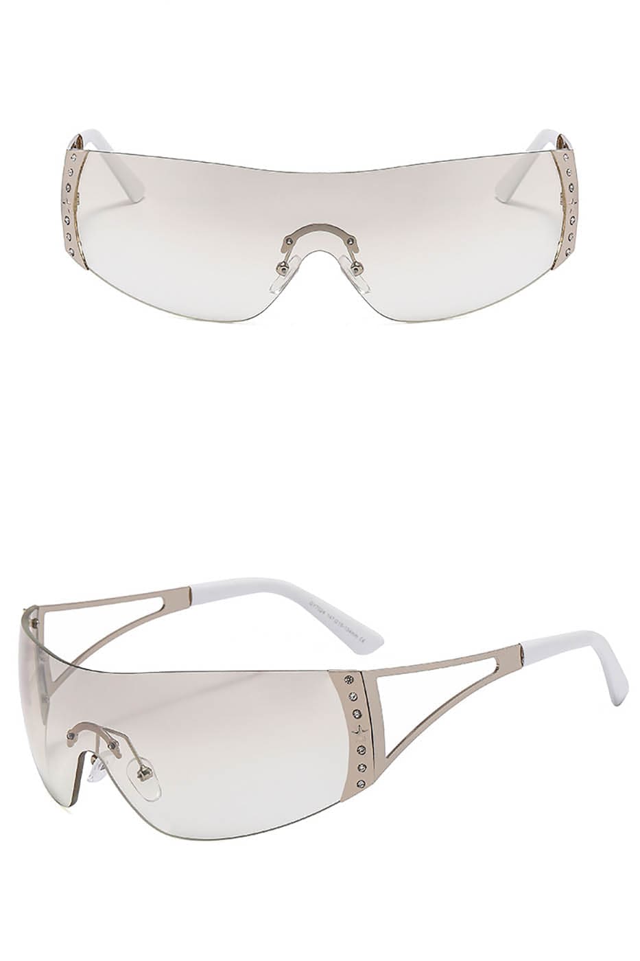 DAMAGE ASIA OPTICALS Rhinestone Frameless Sunglasses