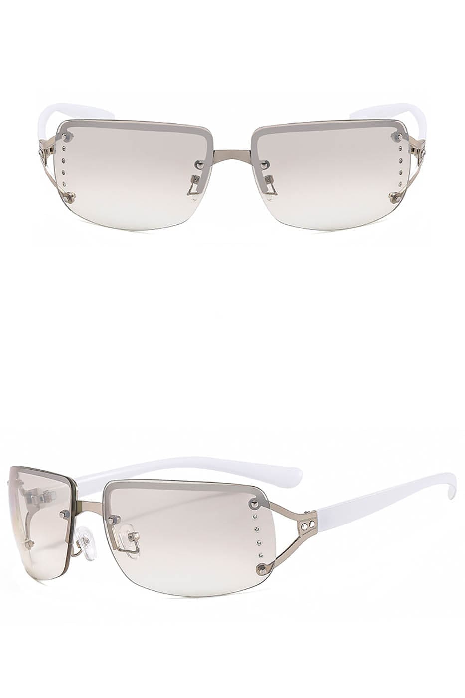 DAMAGE ASIA OPTICALS Semi-Rim Square Gradient Sunglasses