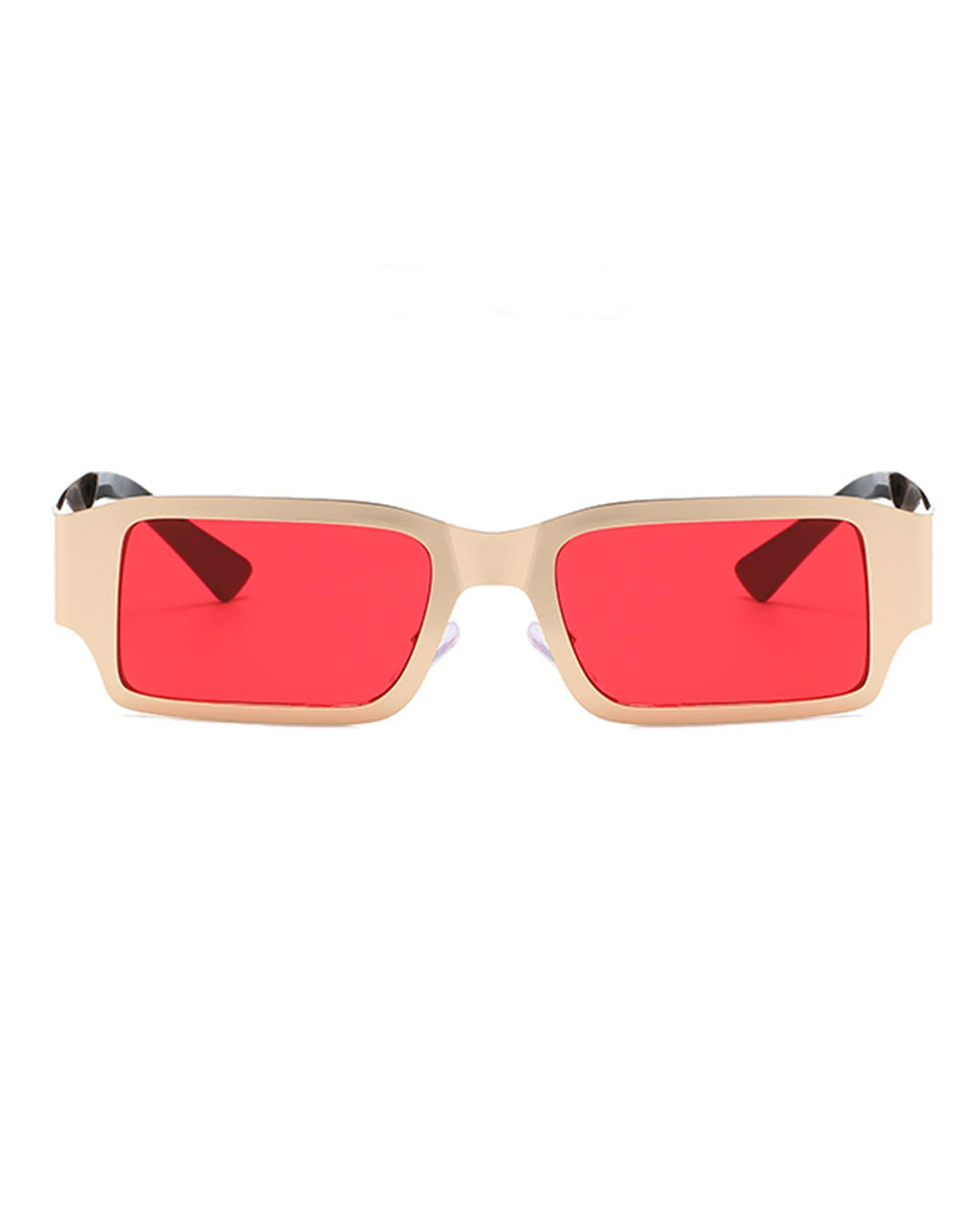 DAMAGE ASIA OPTICALS Metallic Square Frame Sunglasses