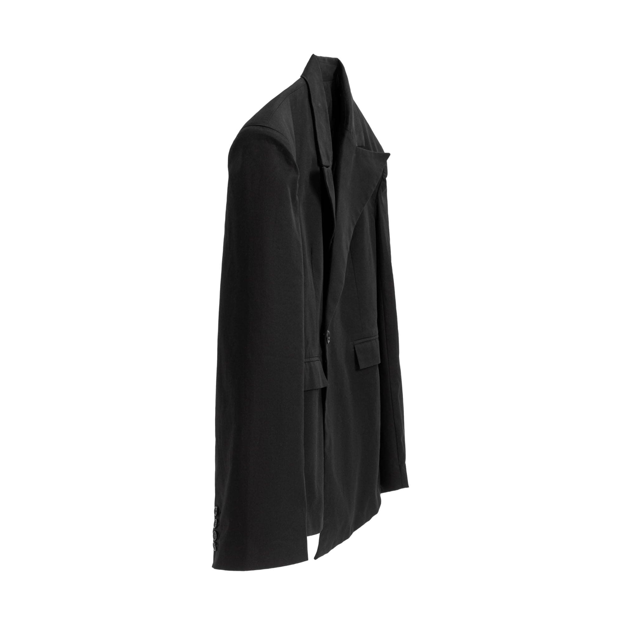 TRIANGLE PROJECT Asymmetrical Padded-Shoulder Oversized Blazer
