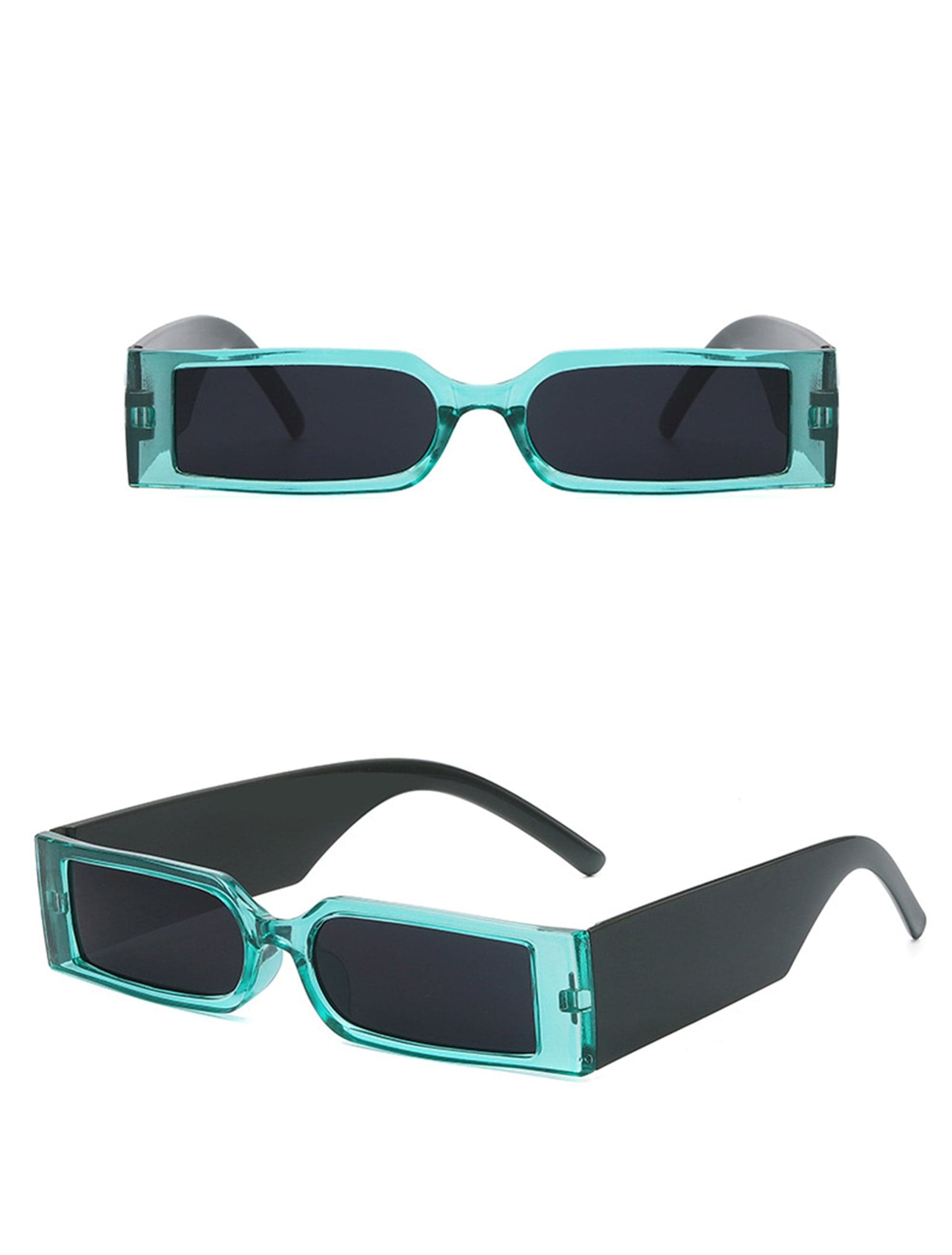 DAMAGE ASIA OPTICALS Square Frame Thick Temple Sunglasses