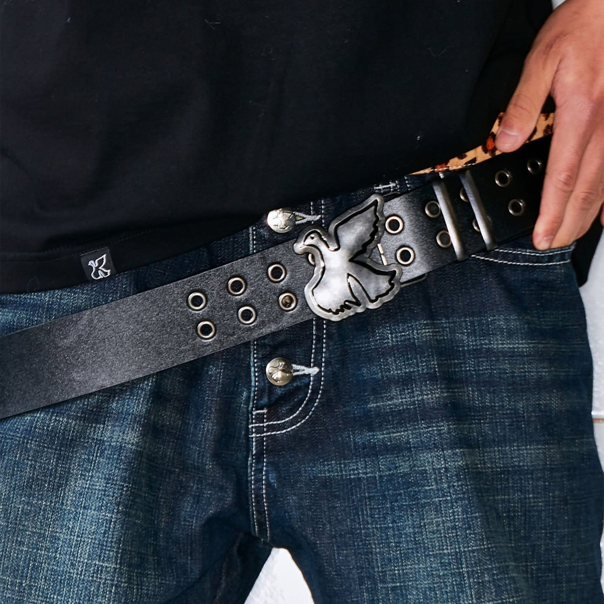 VINKID Peace Dove Buckle Belt
