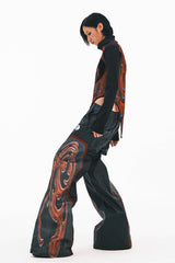 EMBRYO Totem Spliced Wide-Leg Pants