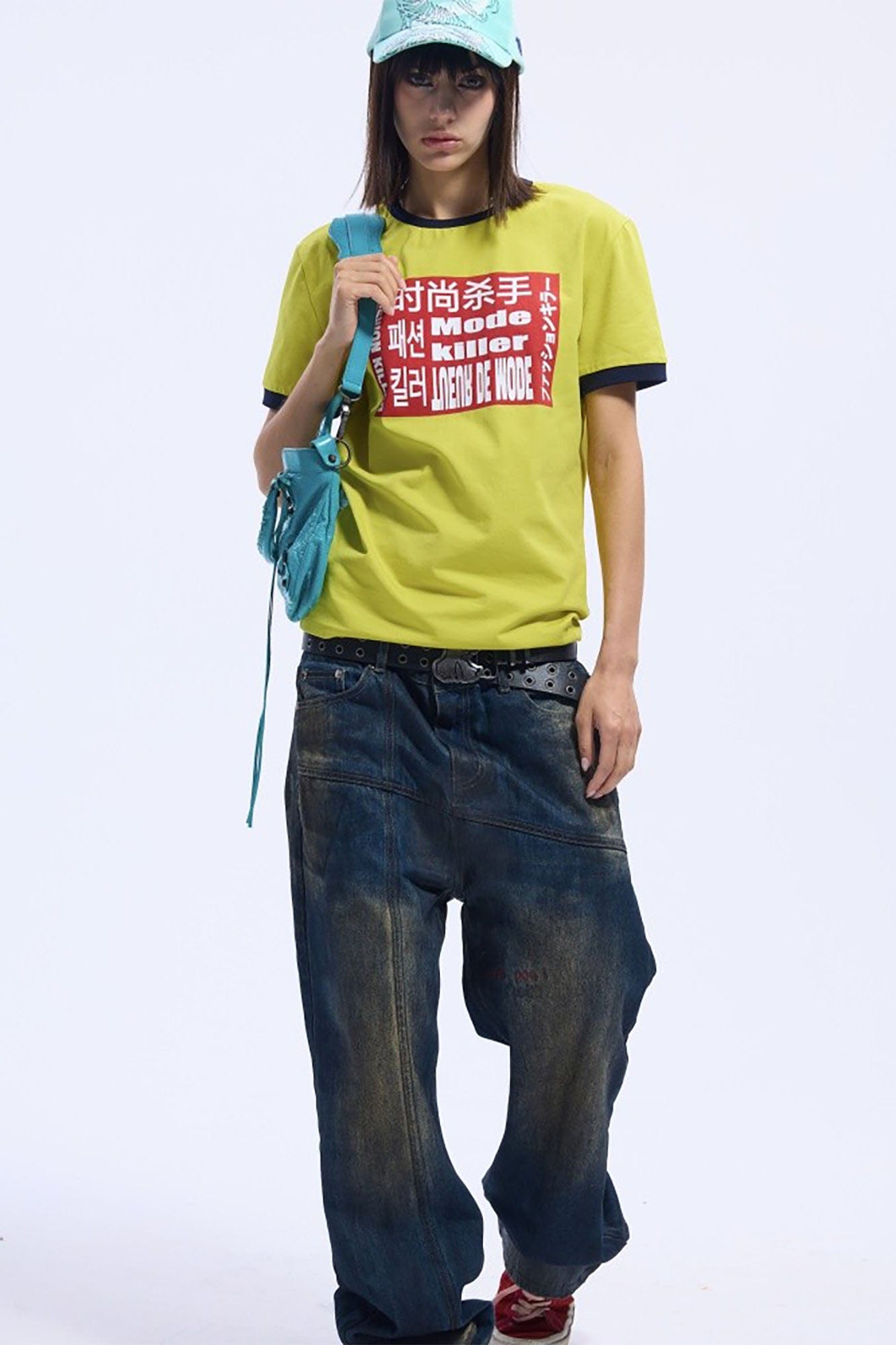 VINKID Fashion Killer Graphic Trim T-Shirt