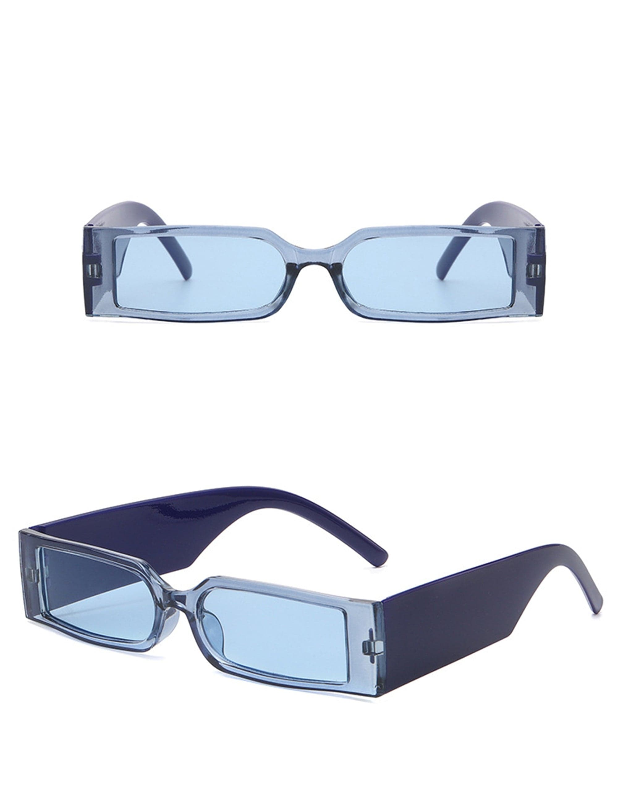 DAMAGE ASIA OPTICALS Square Frame Thick Temple Sunglasses
