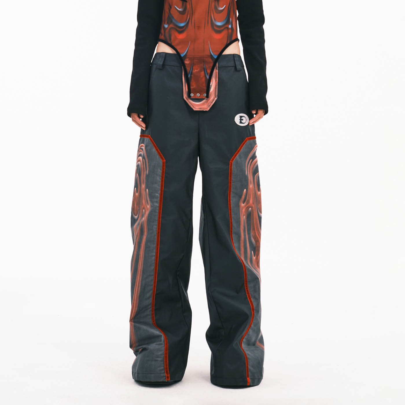 EMBRYO Totem Spliced Wide-Leg Pants