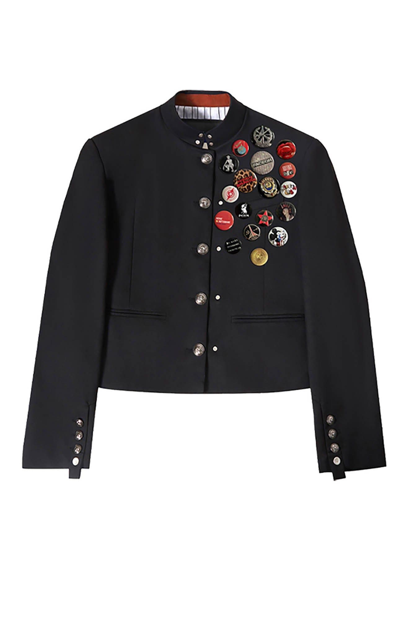 FACEONLAB Wool-Blended Cropped Uniform Blazer
