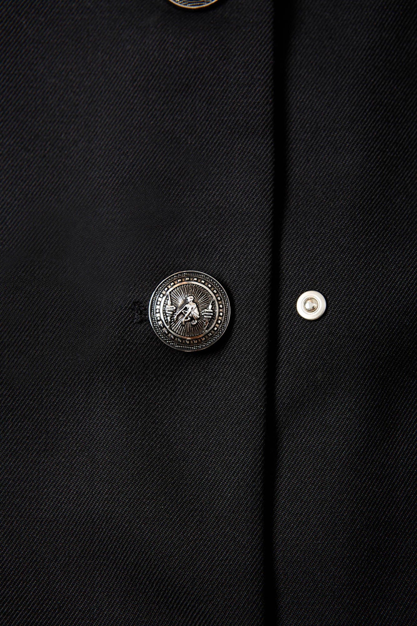 FACEONLAB Wool-Blended Cropped Uniform Blazer