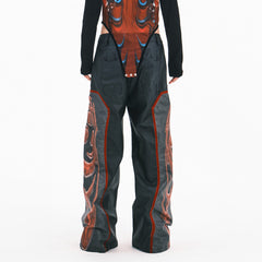 EMBRYO Totem Spliced Wide-Leg Pants