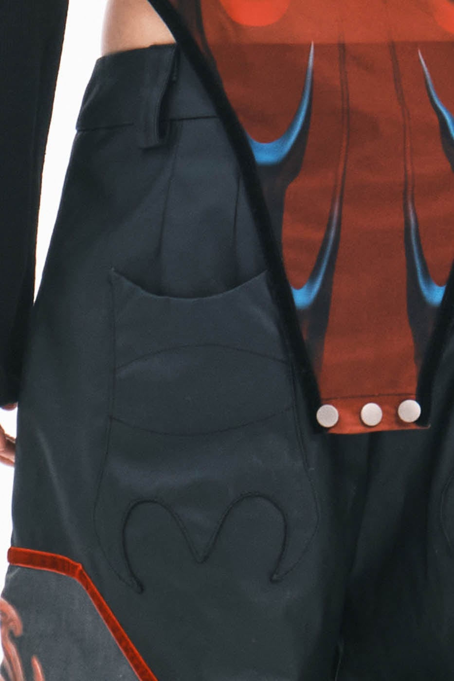 EMBRYO Totem Spliced Wide-Leg Pants
