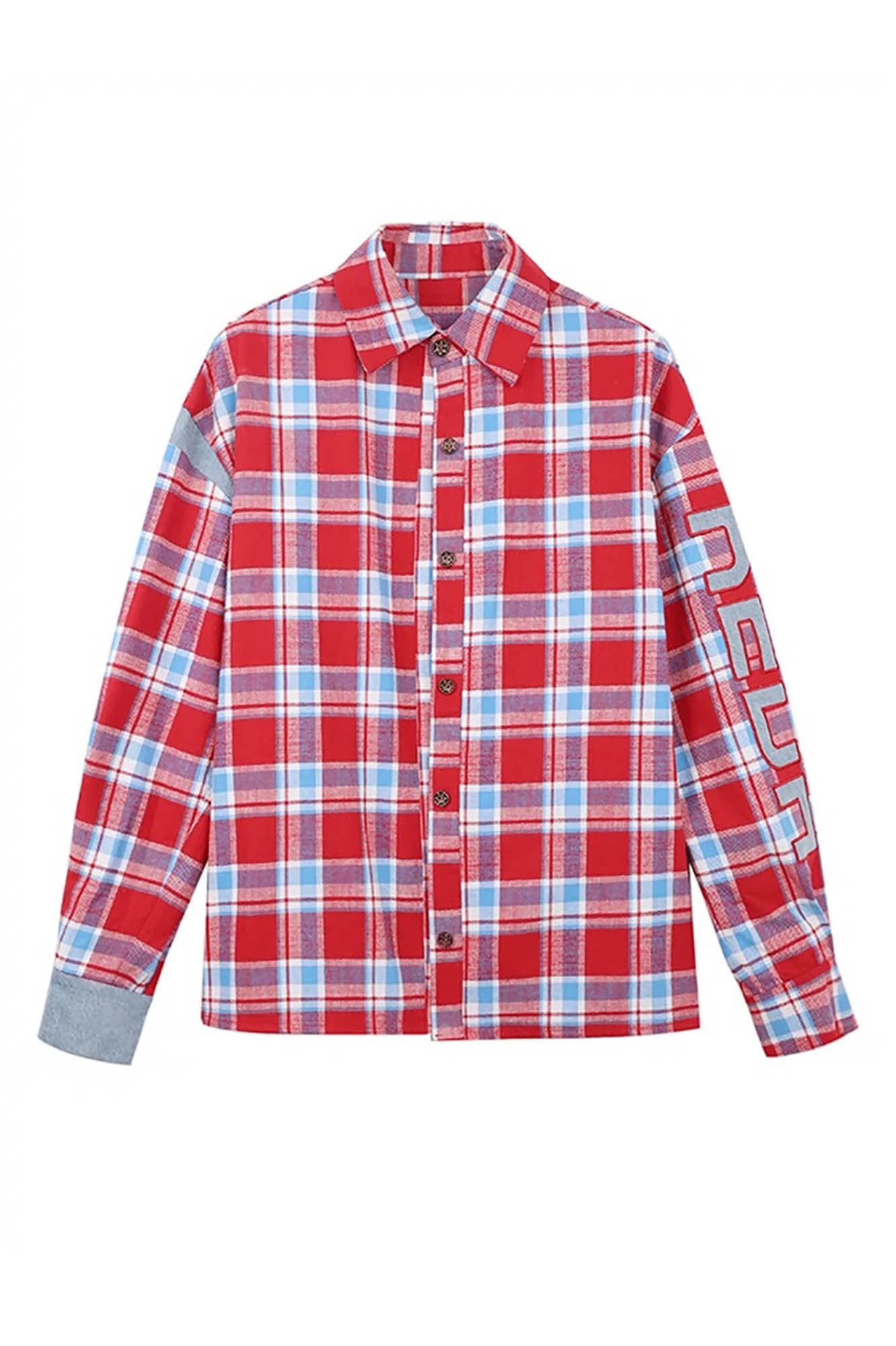 REDH Retro Plaid Patchwork Shirt