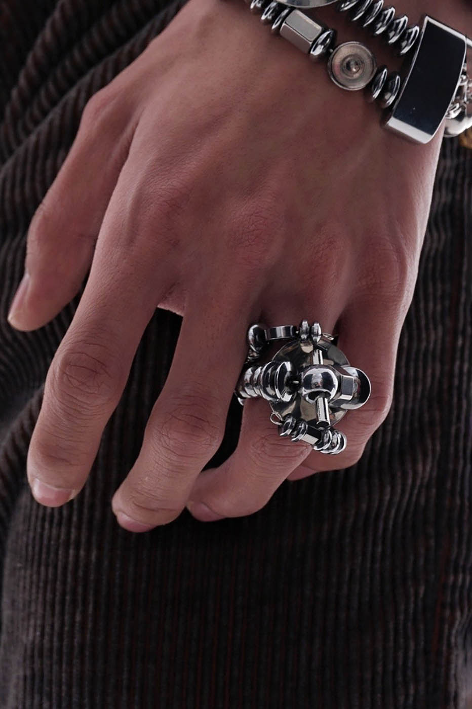 ILLUSORY Wrapped Beaded Mech Ring