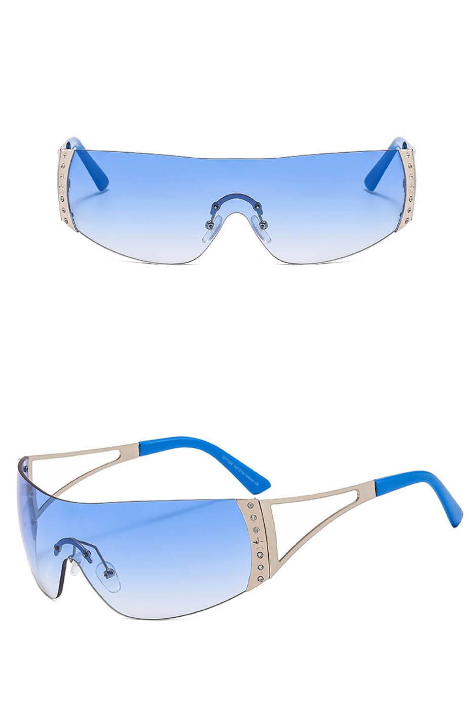 DAMAGE ASIA OPTICALS Rhinestone Frameless Sunglasses