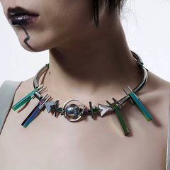 ILLUSORY Geometrical Planetary Beaded Necklace