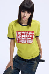 VINKID Fashion Killer Graphic Trim T-Shirt