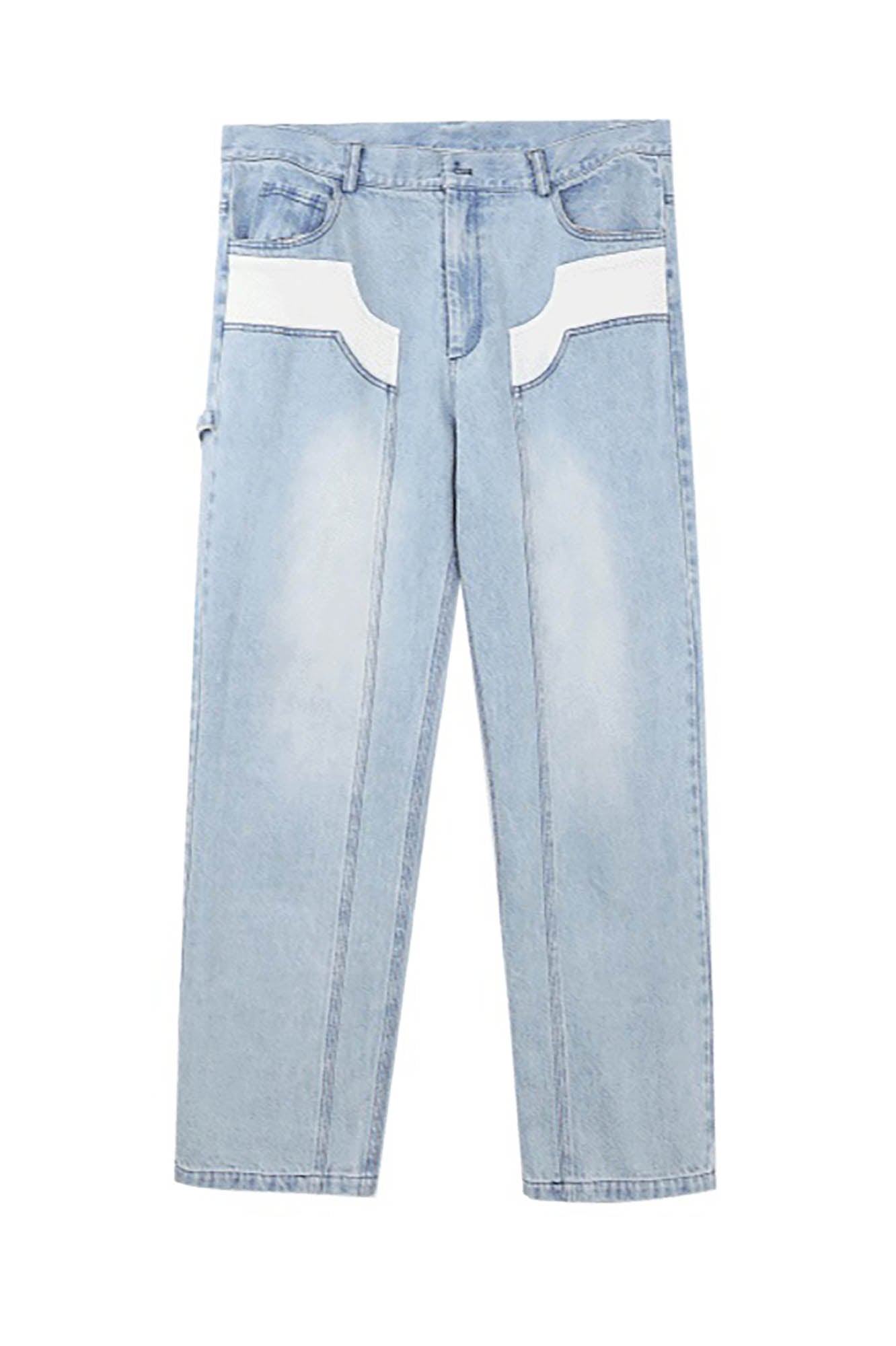 REDH Patch Washed Straight-Leg Jeans