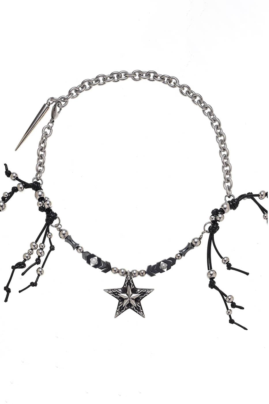 ILLUSORY Mechanical Pentagram Beaded Necklace