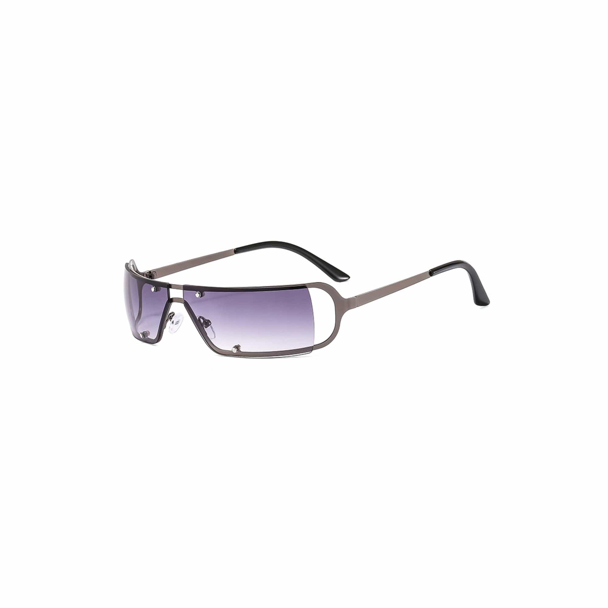 DAMAGE ASIA OPTICALS Modern Rivet Square Frame Sunglasses
