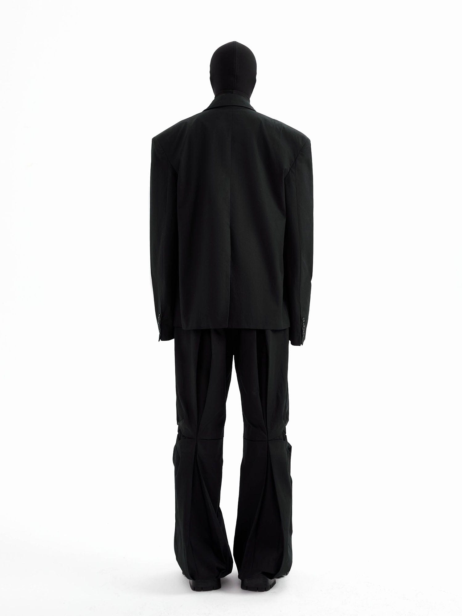 TRIANGLE PROJECT Asymmetrical Padded-Shoulder Oversized Blazer
