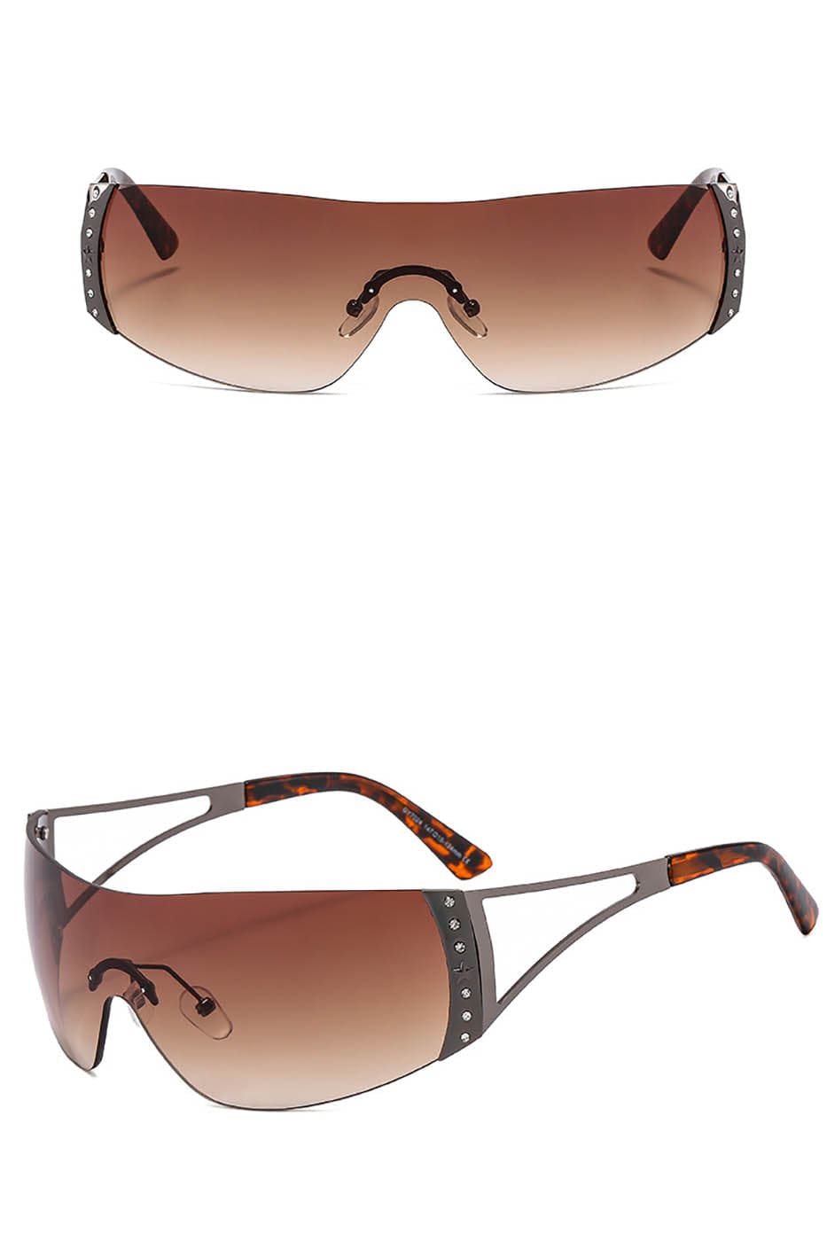 DAMAGE ASIA OPTICALS Rhinestone Frameless Sunglasses