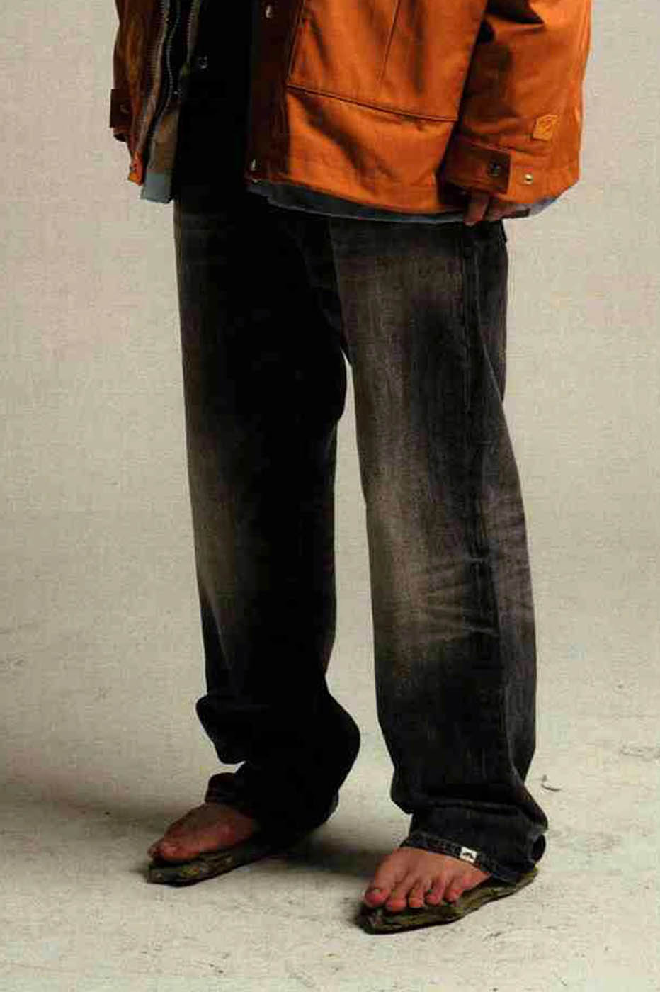 URBAN+FOREST 50s Washed Baggy Jeans