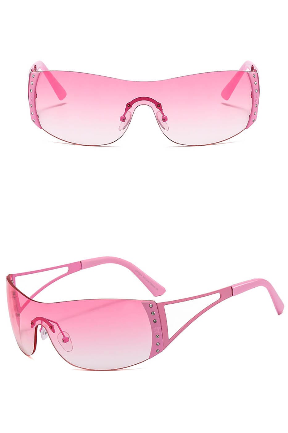 DAMAGE ASIA OPTICALS Rhinestone Frameless Sunglasses