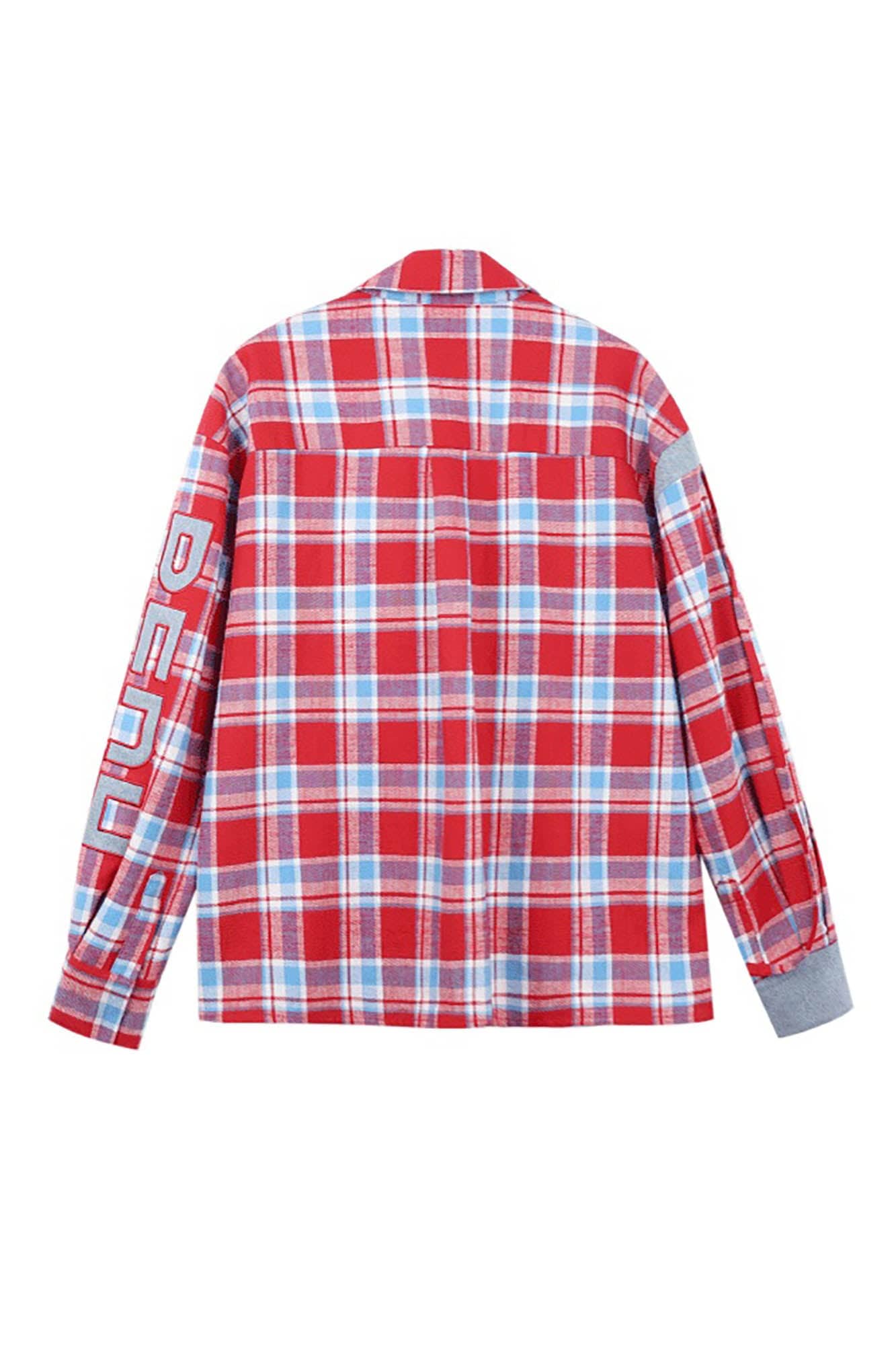 REDH Retro Plaid Patchwork Shirt