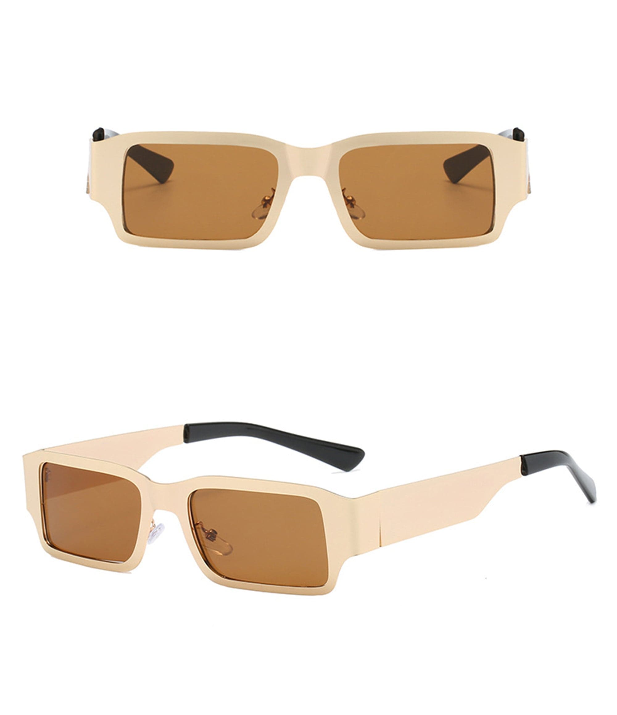 DAMAGE ASIA OPTICALS Metallic Square Frame Sunglasses