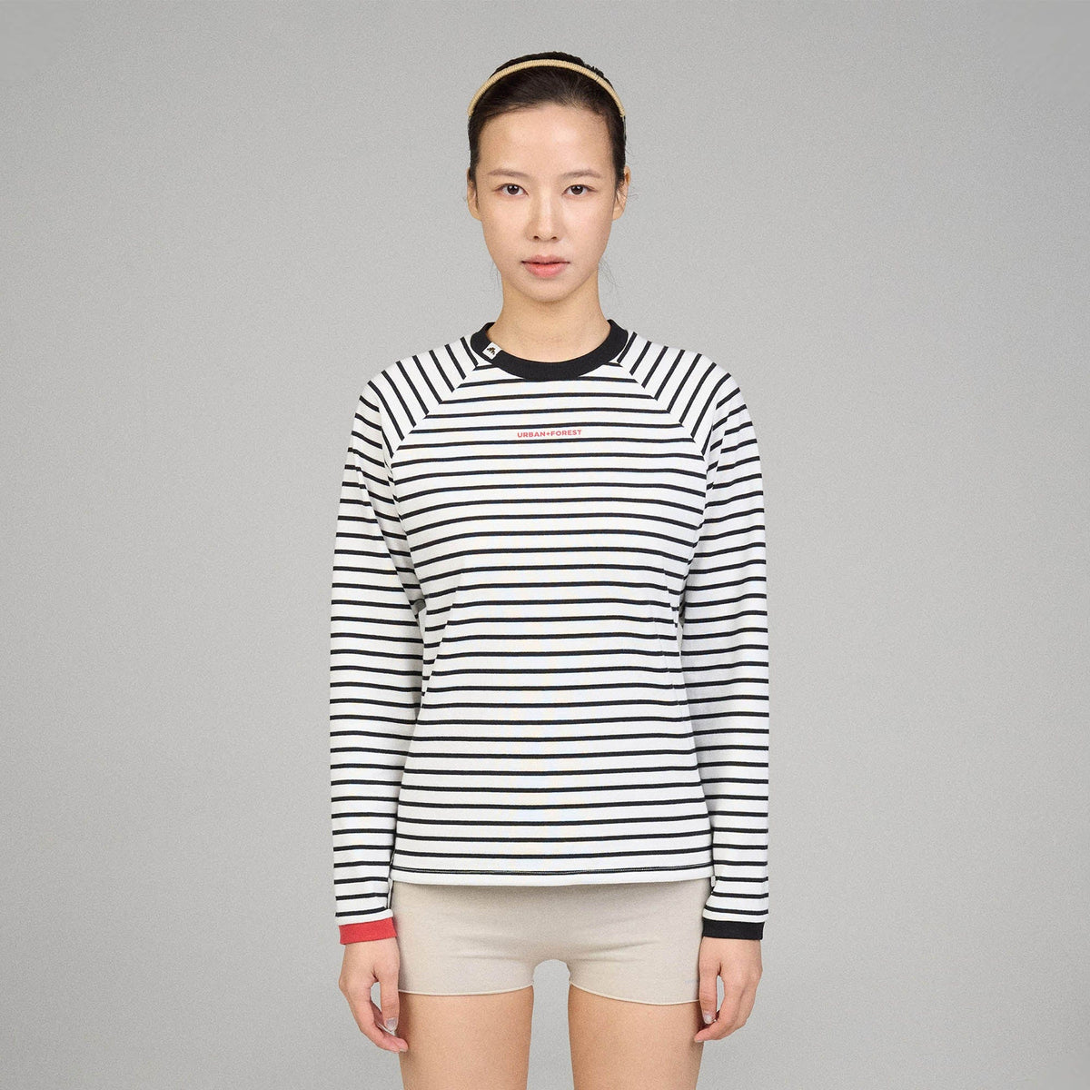 URBAN+FOREST Striped Raglan Long-Sleeve Tee