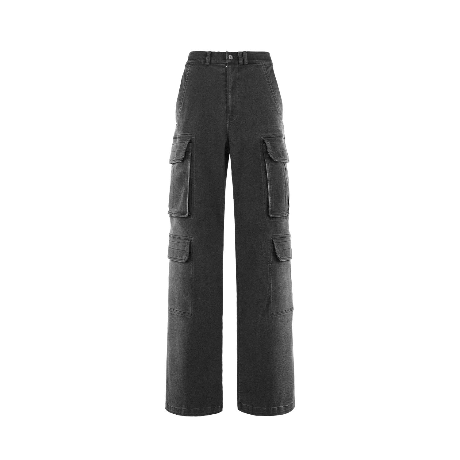 UNDERWATER Multi Pockets Gradient Jeans Black