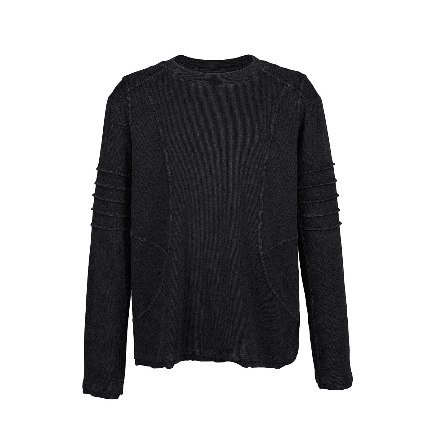 UNDERWATER Distressed Deconstructed Light Sweatshirt Black