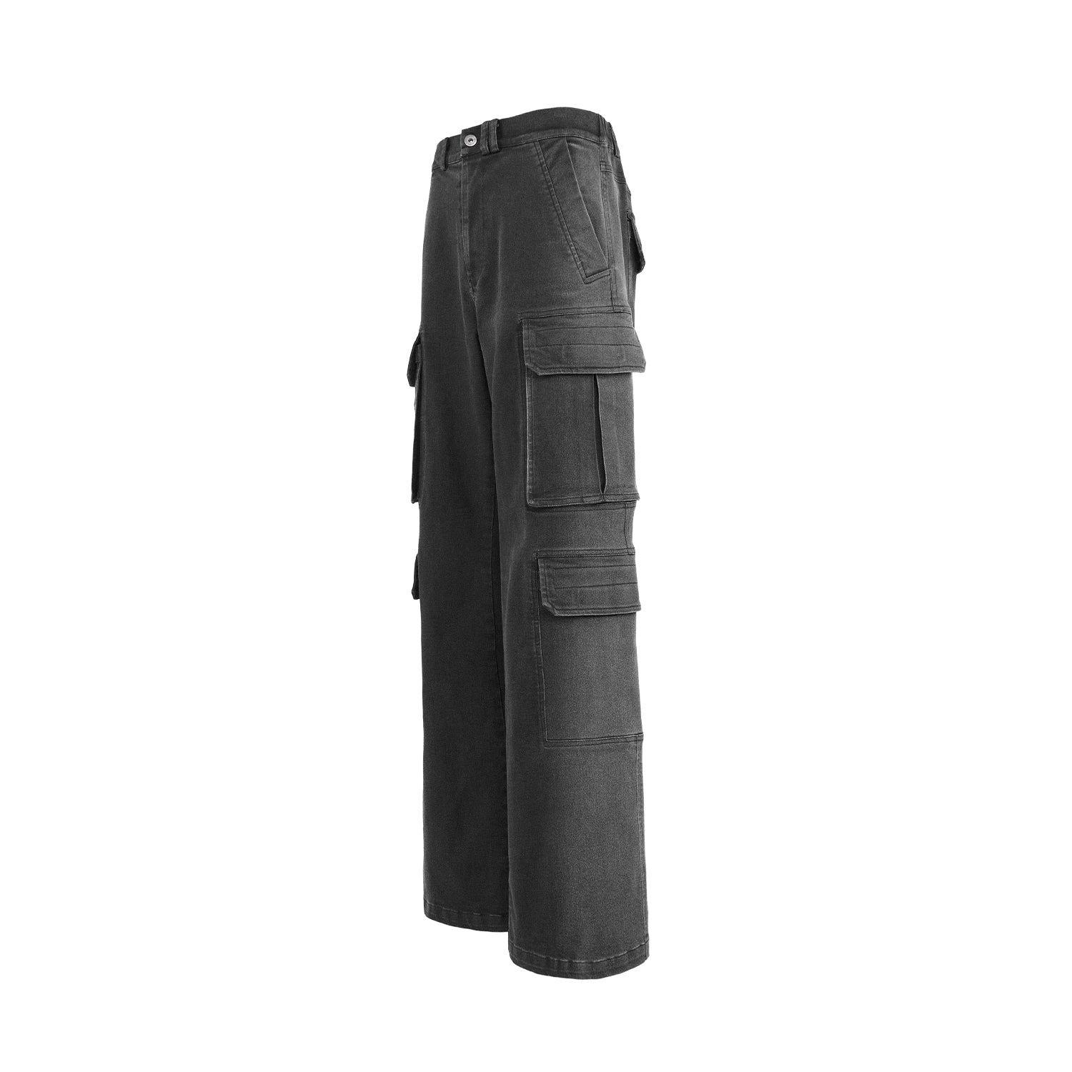 UNDERWATER Multi Pockets Gradient Jeans Black