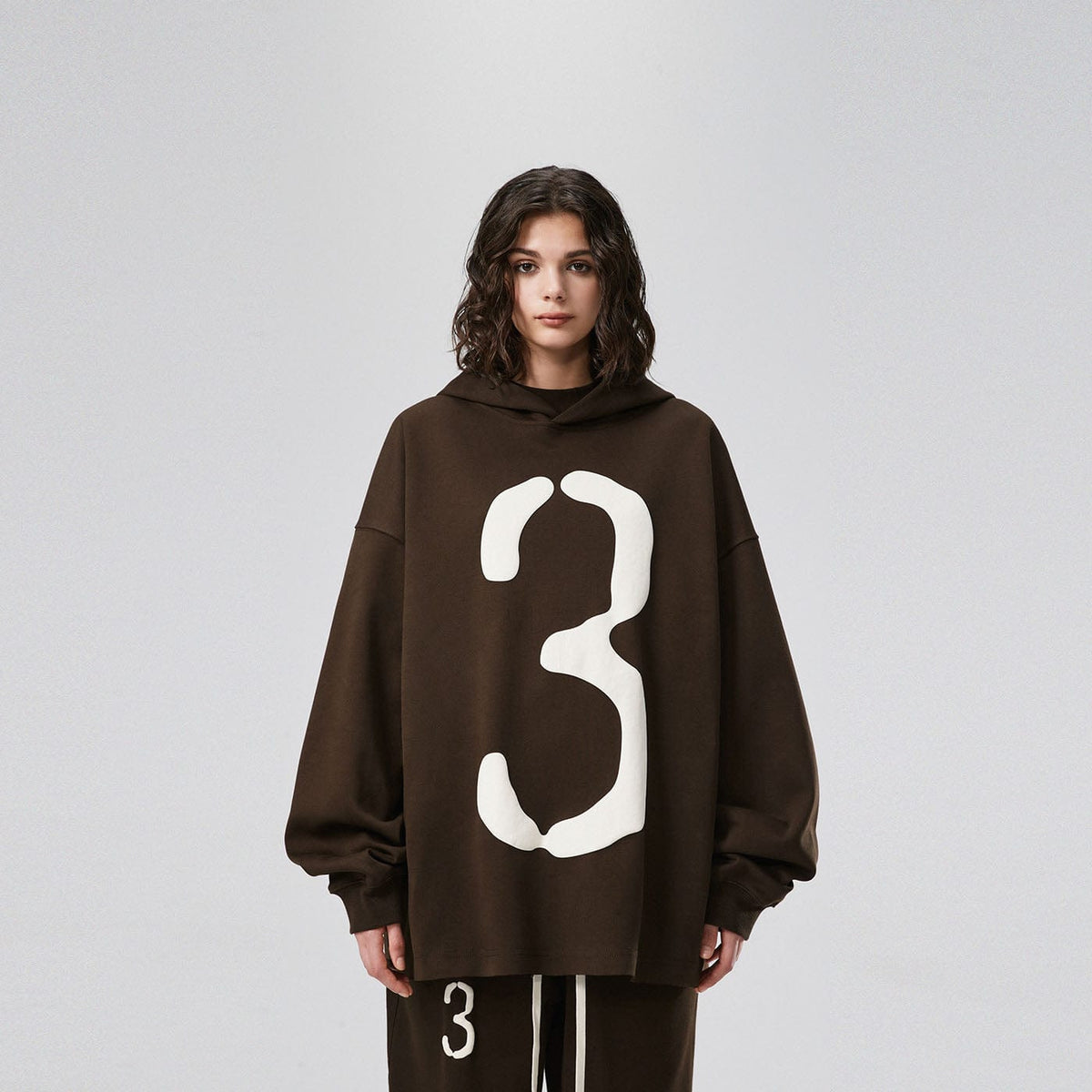 BONELESS Number 3 Puff-Print Hoodie
